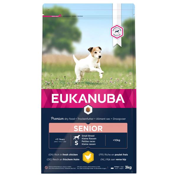 Eukanuba Senior m. kylling | Lille hund 3kg